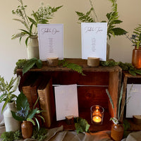 Individual table plan cards & headers with border