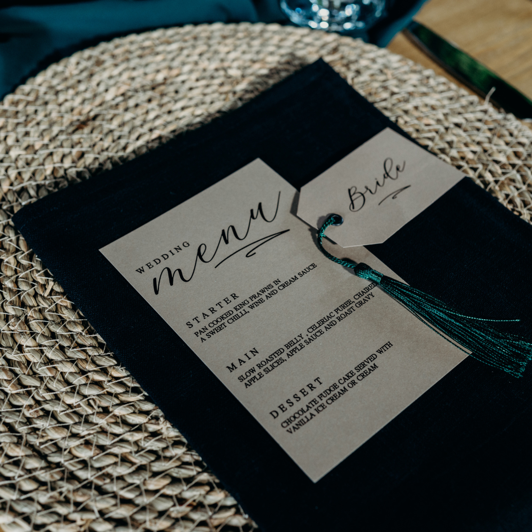 Wedding Menu Card