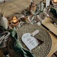 natural wedding menu