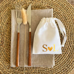 Cotton Favour Bags personalised with initials