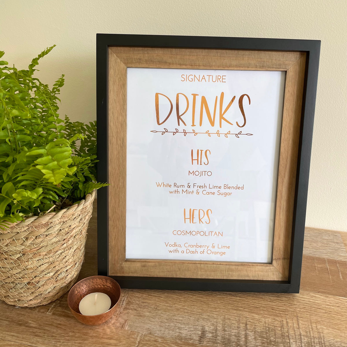 Signature Drinks Menu