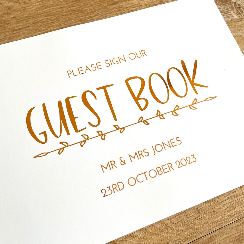Personalised Guest Book Sign