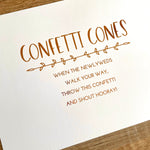 Confetti Cones Sign