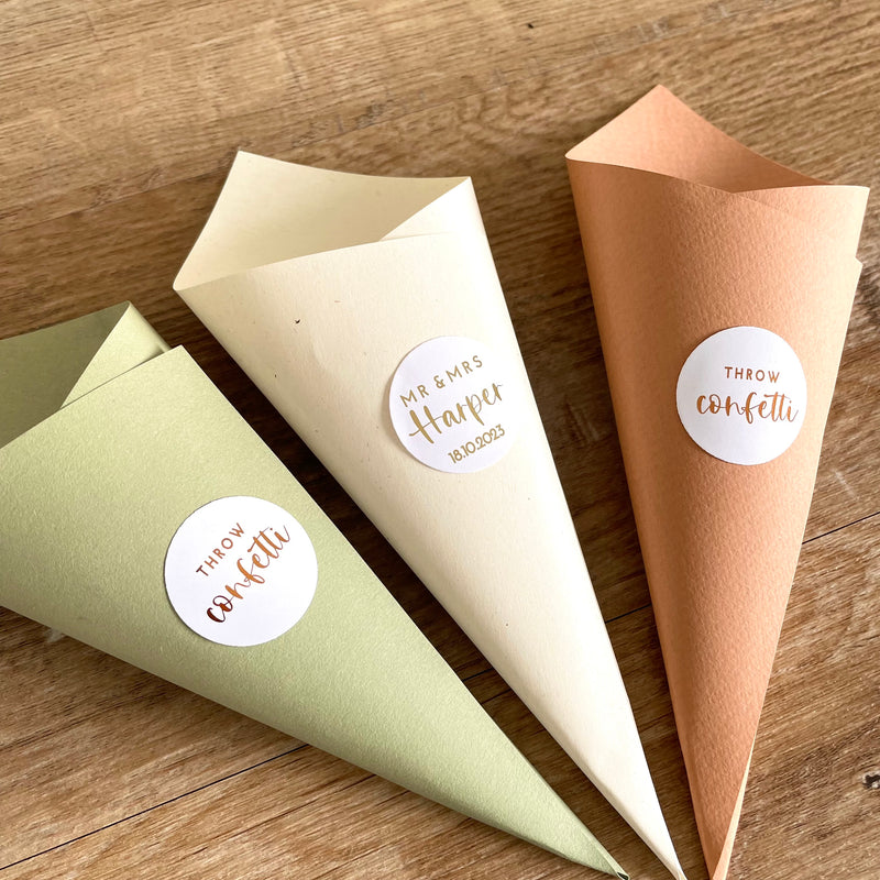 Diy Wedding Confetti Cones Kit