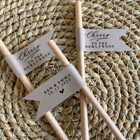 personalised wedding straws