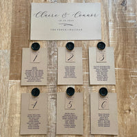 modern seating plan wedding