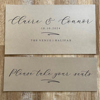 wedding table plan headers black and brown