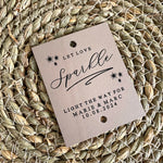 rustic sparkler tags