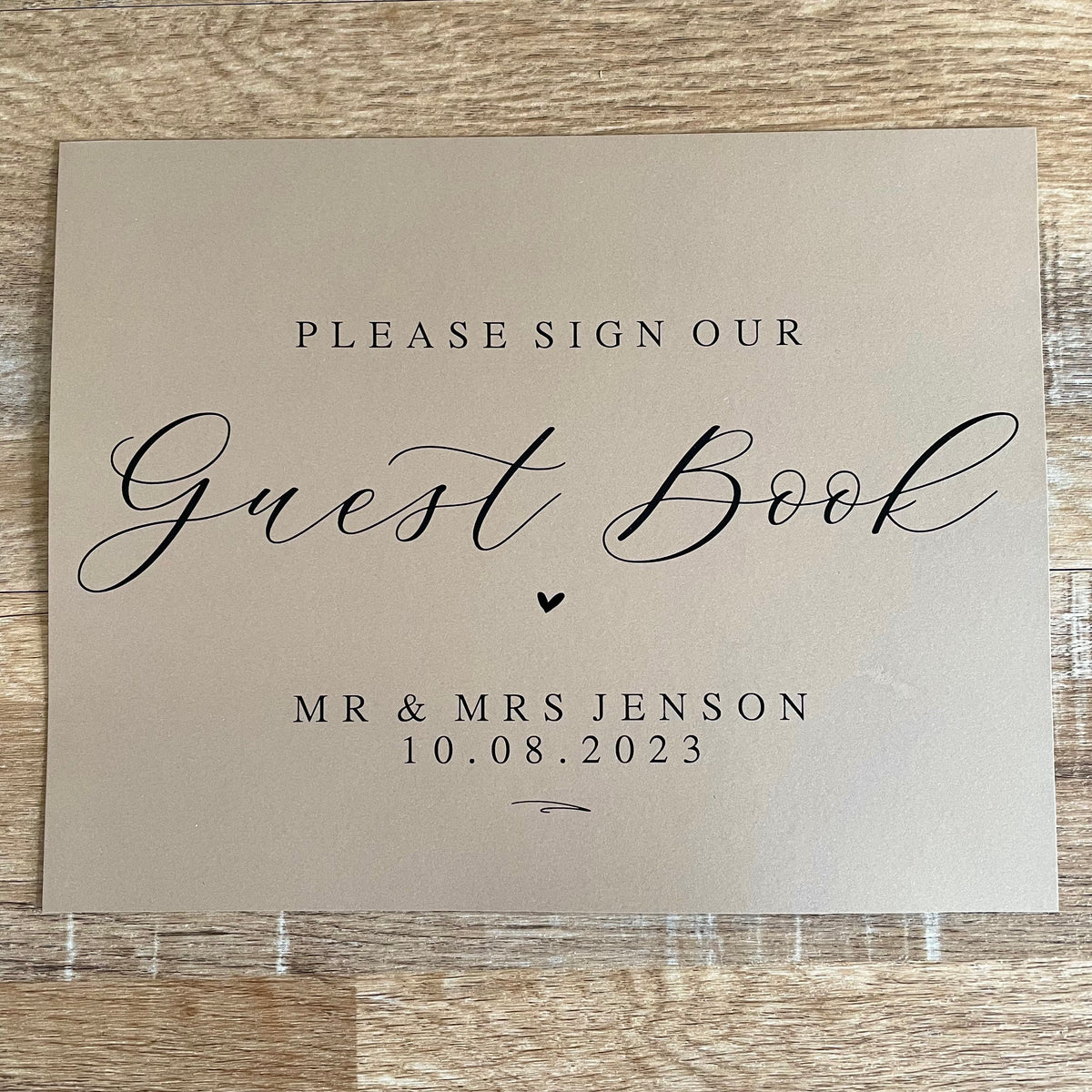 rustic guest book sign