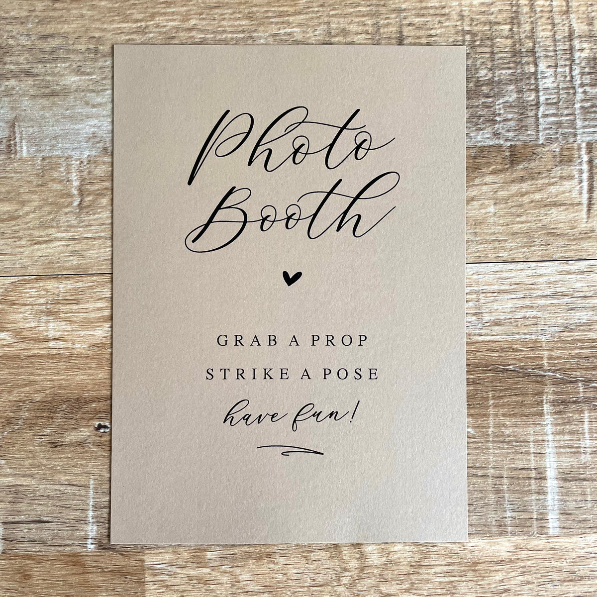 rustic wedding photo booth sign