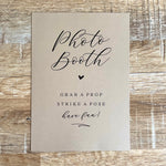 rustic wedding photo booth sign