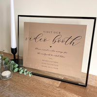 wedding video booth signage