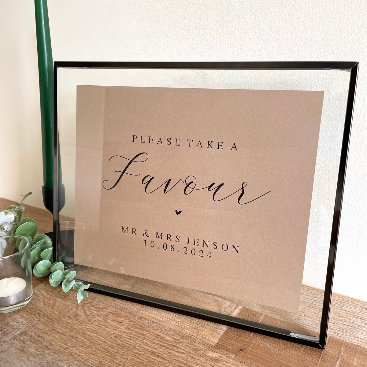 wedding favour signage