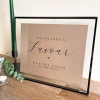 wedding favour signage