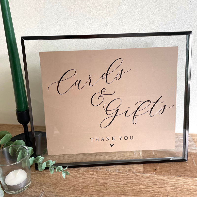 cards and gifts sign