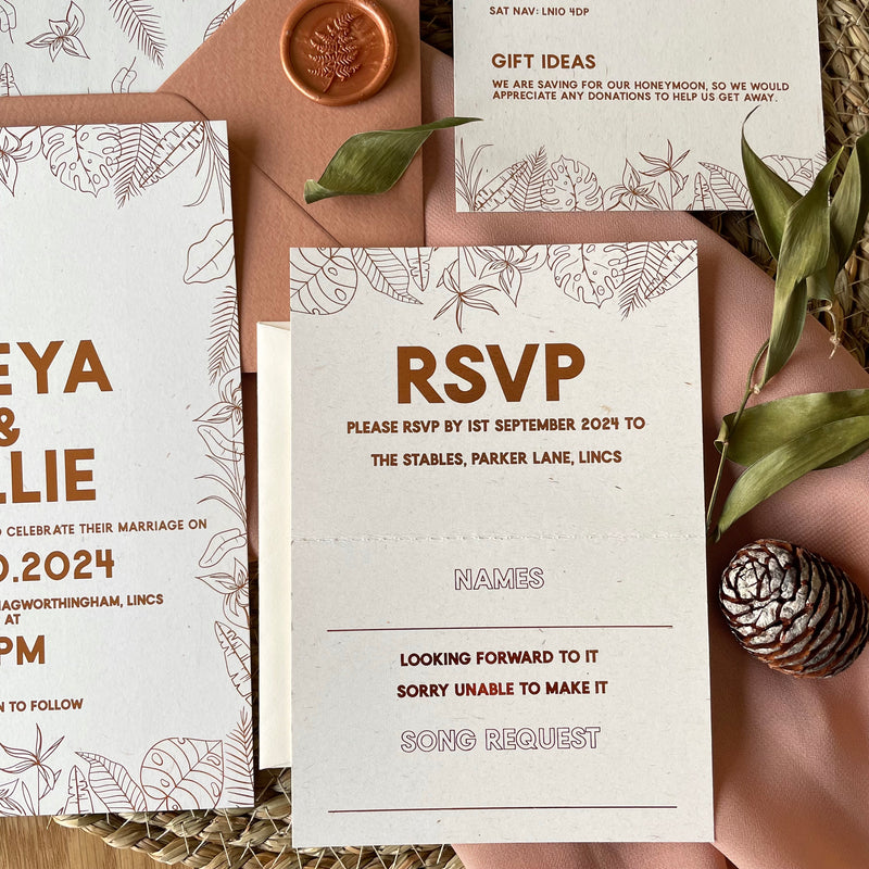 Tropical Wedding Invitation Set