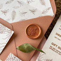 Tropical Leaves Wedding Invitation Set