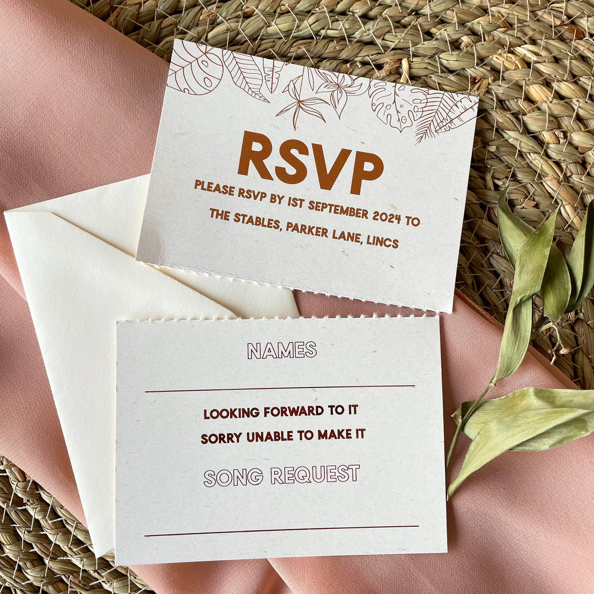 tear off rsvp card