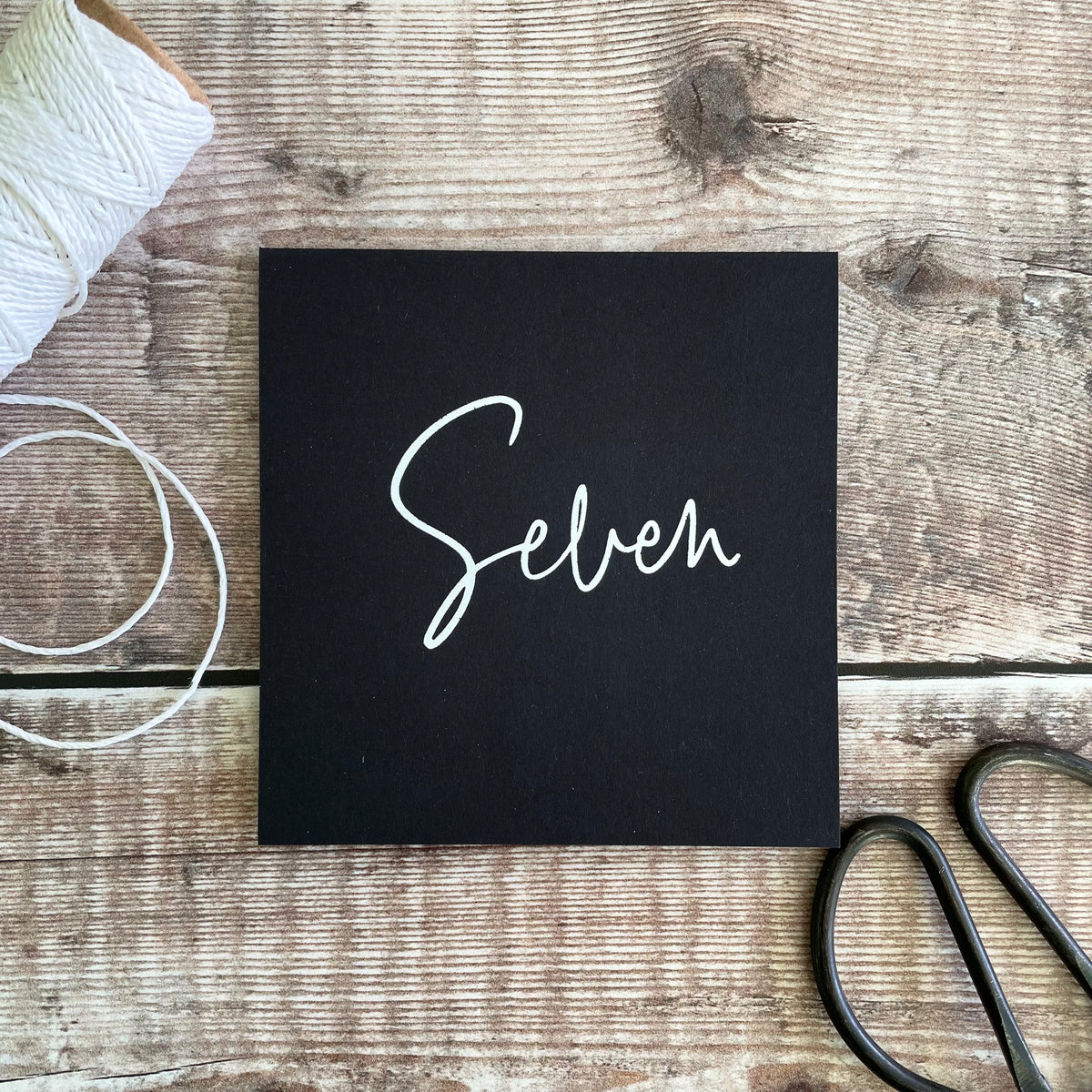 Black and White Folded Table Numbers