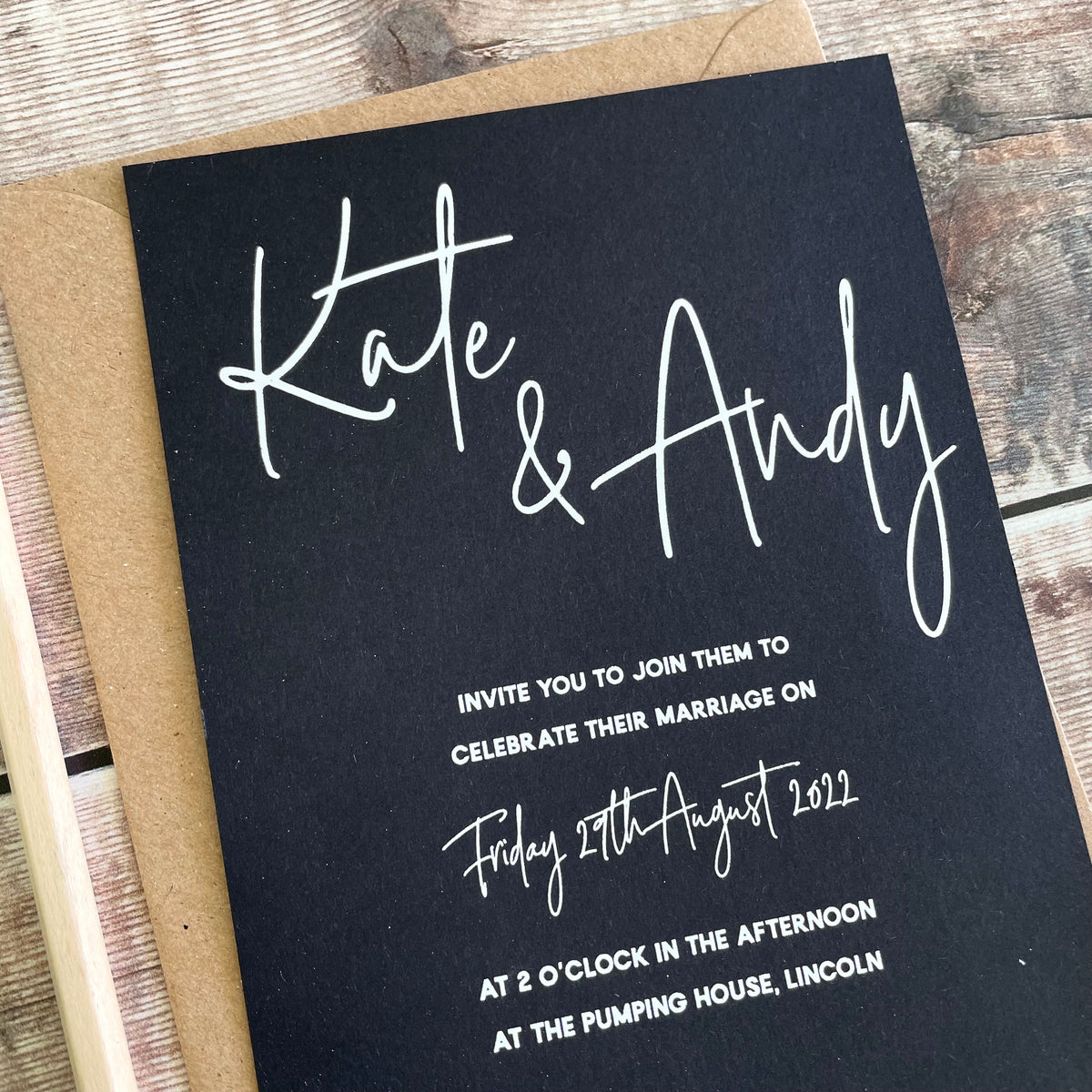 Black & White Wedding Invitation