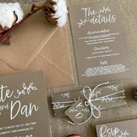 Rustic Charm Wedding Invitation Set