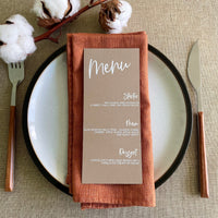 Rustic Charm Wedding Menu