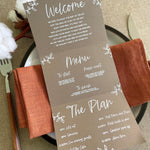 Rustic Charm Fold Out Welcome Card