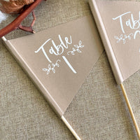 Rustic Charm Table Number Flags