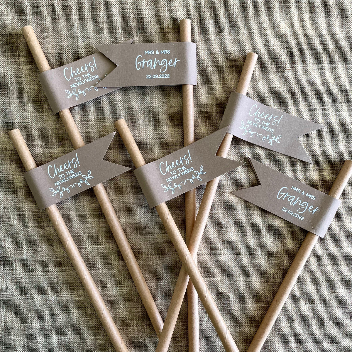 Rustic Charm Wedding Drink Straws