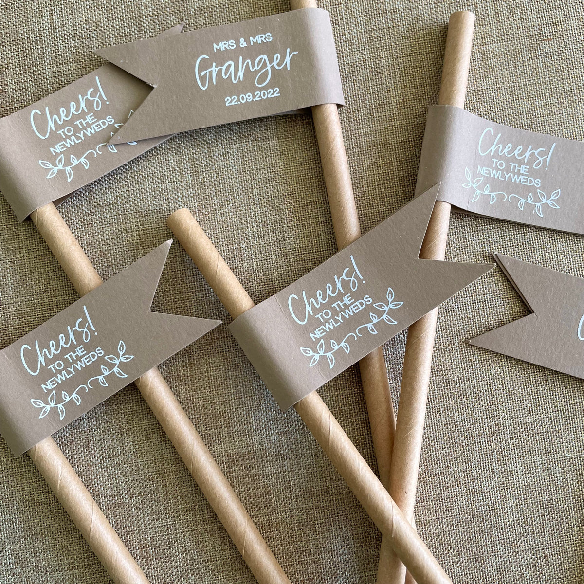 Rustic Charm Wedding Drink Straws