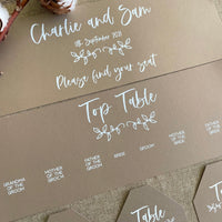 Rustic Charm Table Plan Tags | Headers