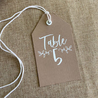 Rustic Charm Table Number Luggage Tag