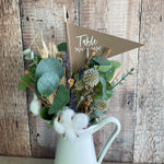 Rustic Charm Table Number Flags