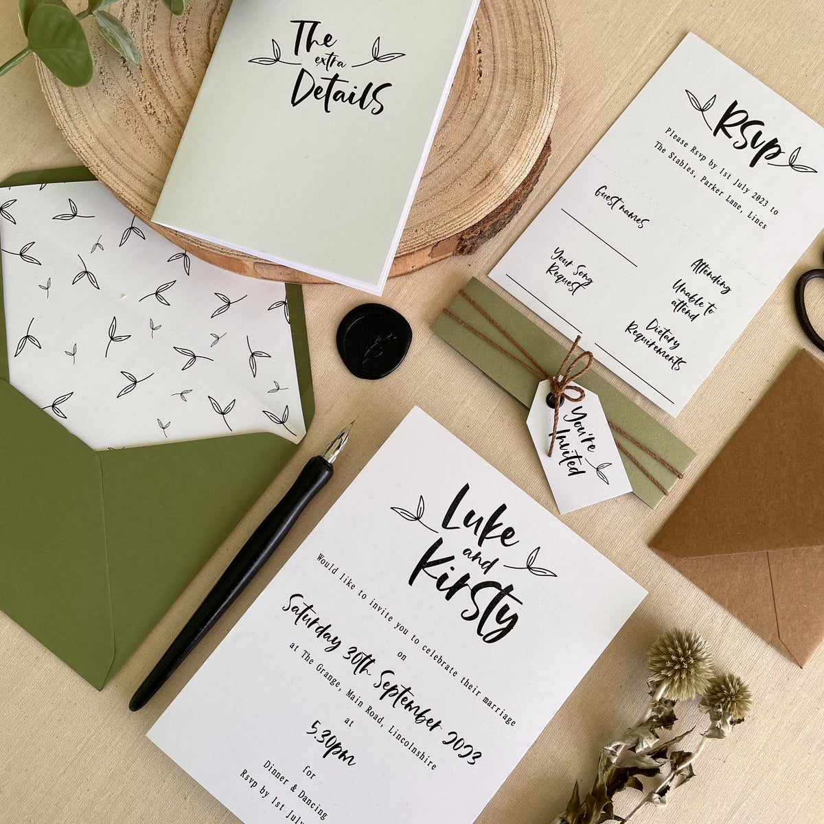 Floral Wedding Invitation Set