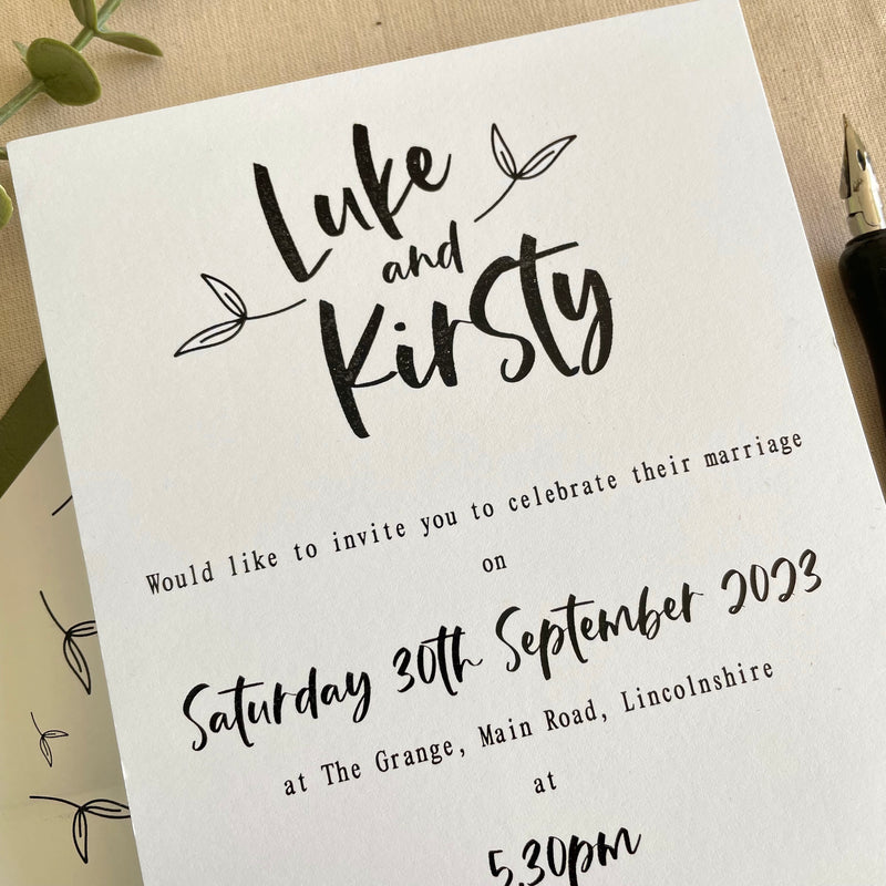 Floral Wedding Invitation