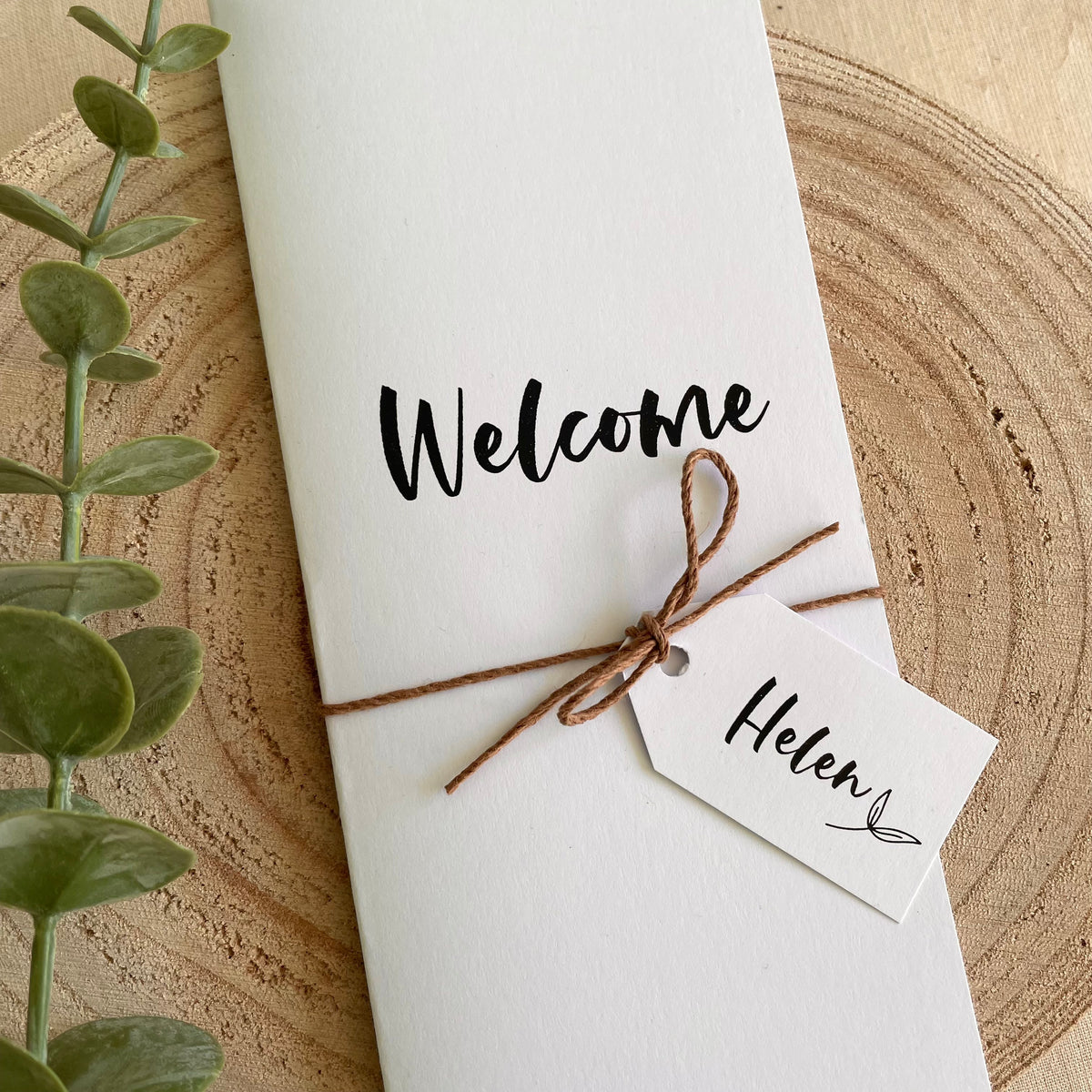 Personalised Fold out Welcome Menu