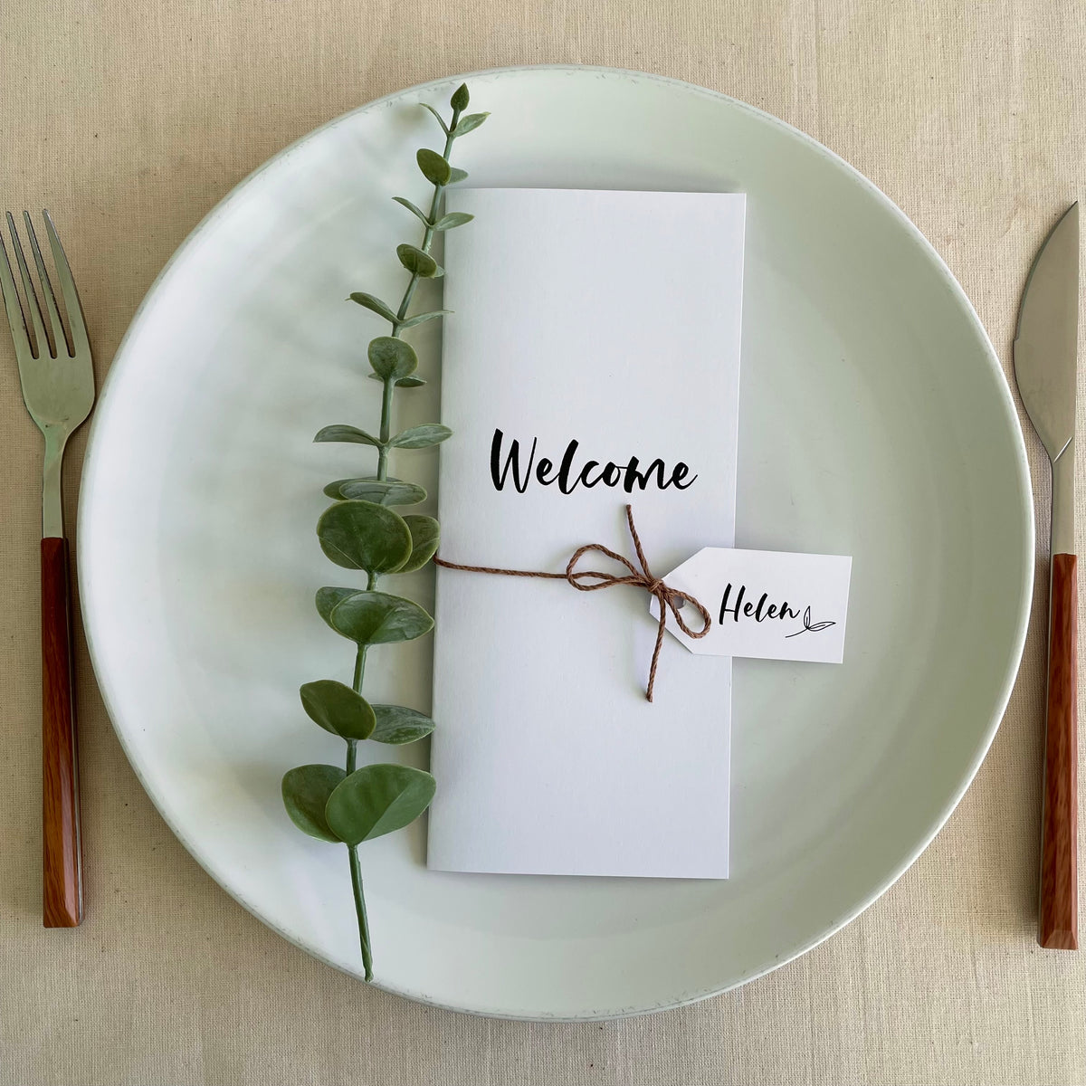 Personalised Fold out Welcome Menu