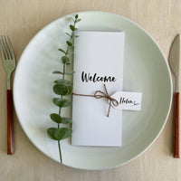 Personalised Fold out Welcome Menu