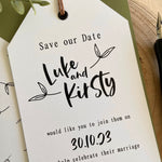 Floral Save the Date Tag