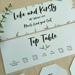 Floral Table Plan Tags | Headers