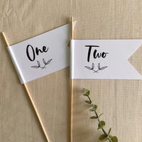 Table Number Flags