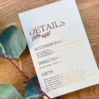 Gold Details Card