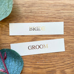 Flat Gold Place Cards