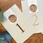 Gold Wax Seal Table Numbers