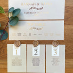 Table Plan Cards | Headers with Wax Seals
