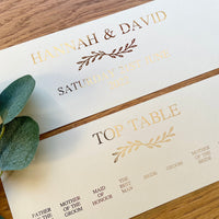 Table Plan Cards | Headers with Wax Seals