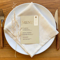 Wedding Menu with name tag