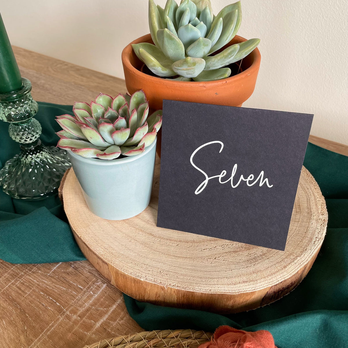 Black and White Folded Table Numbers