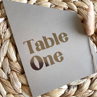 boho table number