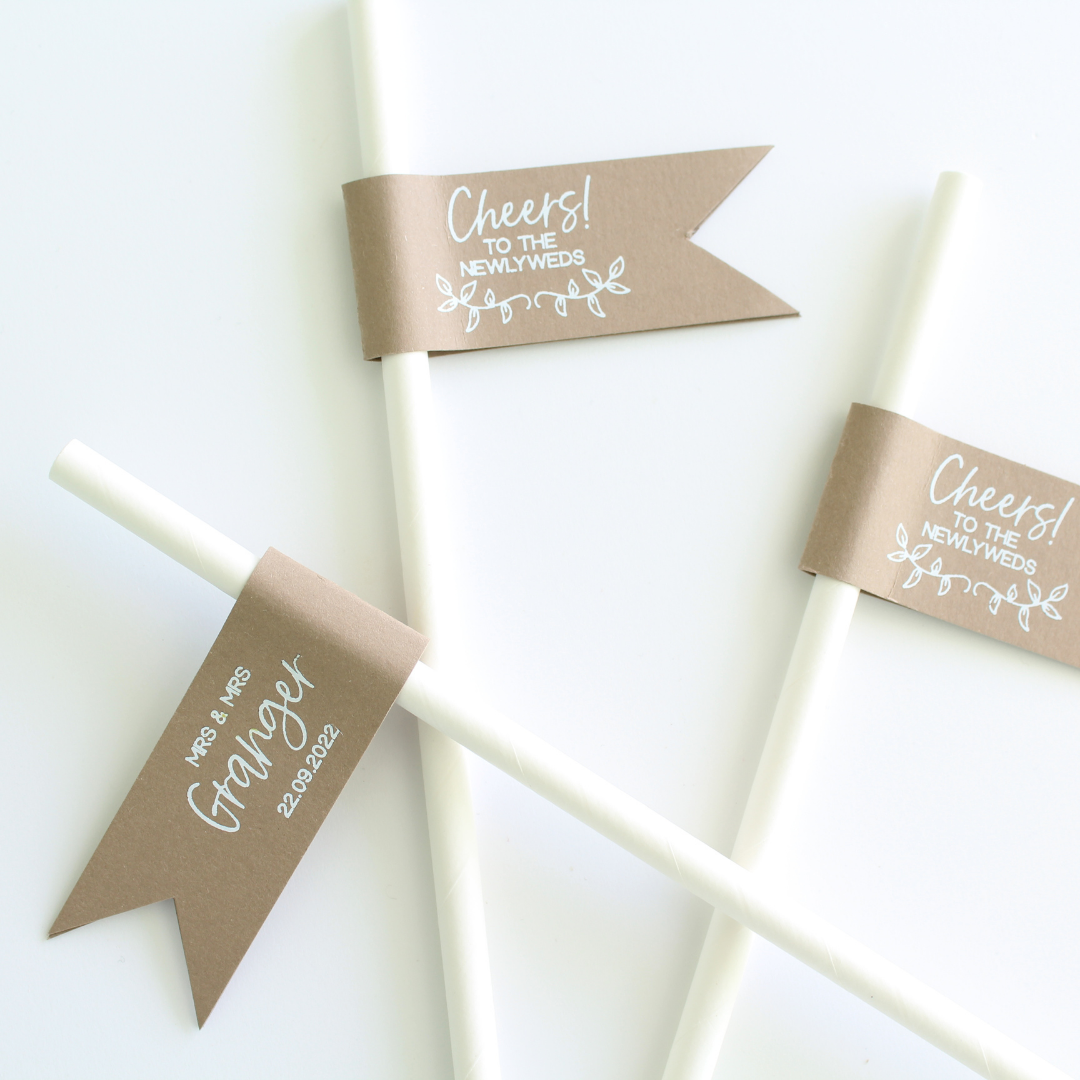 Rustic Charm Wedding Drink Straws